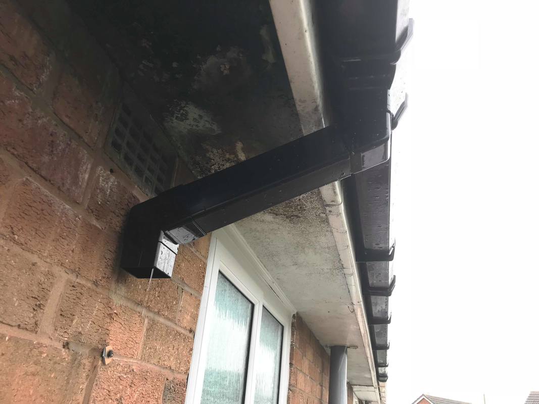 gutter bend repaired